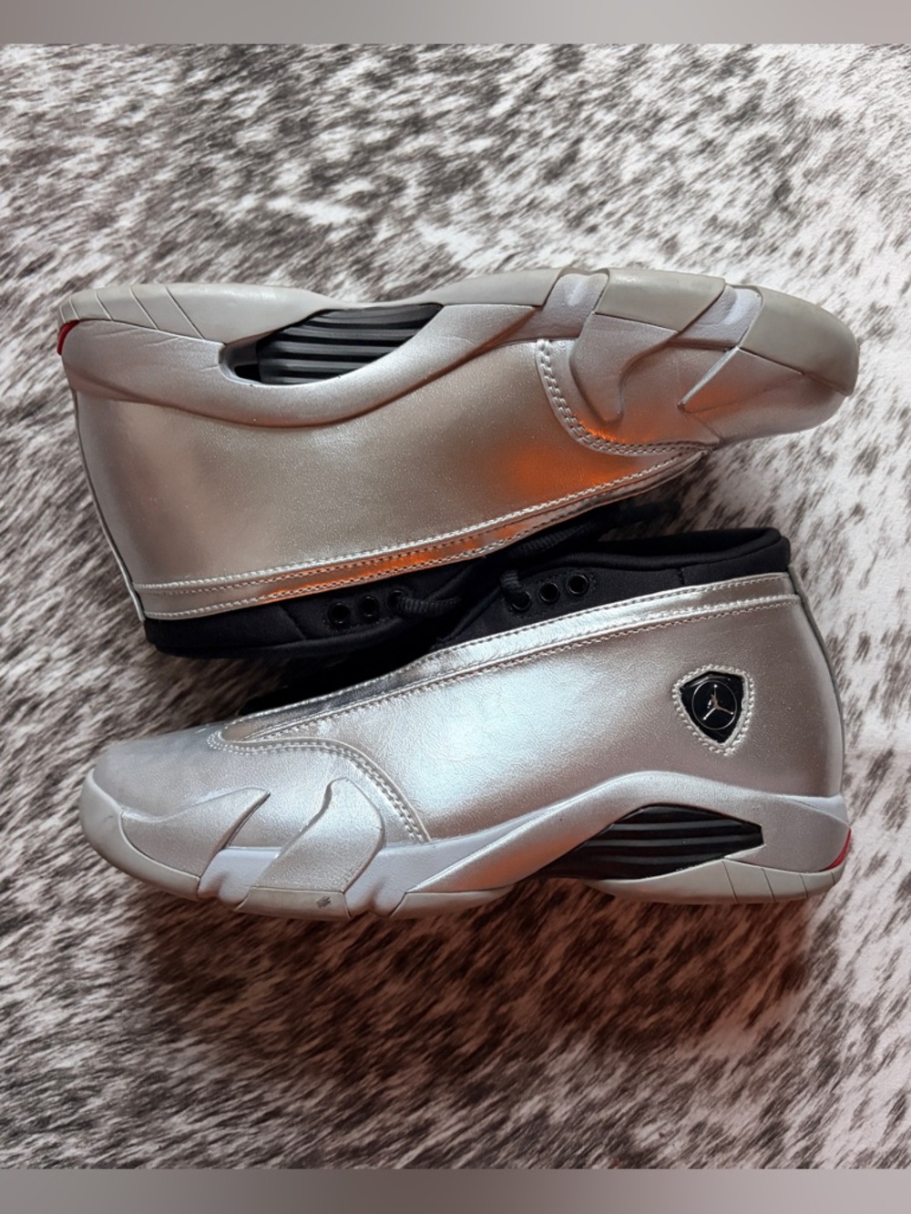 Silver Nike Air Jordan 14 Retro